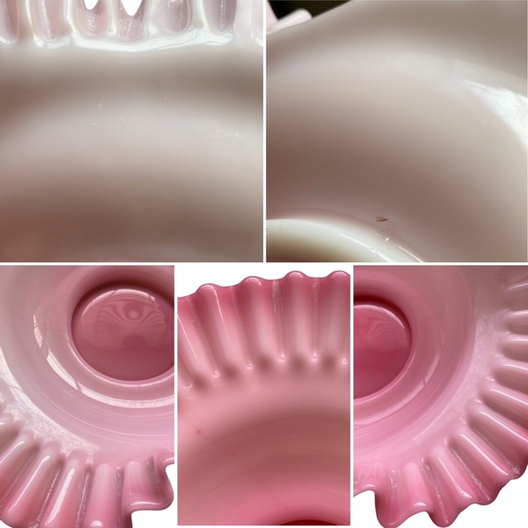 Vintage Victorian Fluted Crimped Glass Centerpiece - Picture 10 of 10